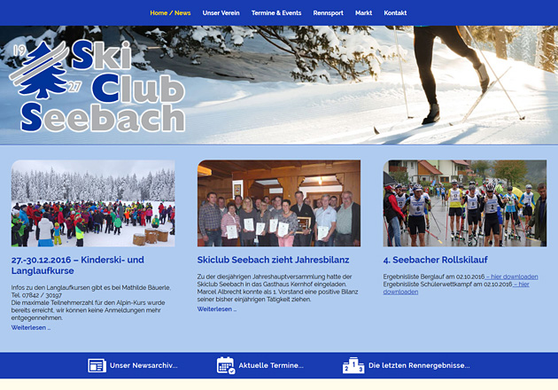 Sportfreunde Söhre Vereinswebseite- individuell gestaltete Vereinshomepage mit CMS und Responsive